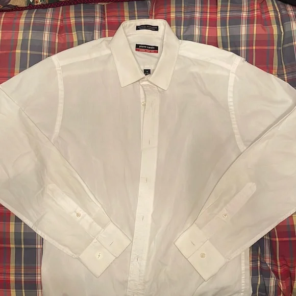 Pierre Cardin Shirts | Mens Pierre Cardin Extra Slim Fit Dress Shirt White Medium15.25neck 32/33sleeve | Color: White | Size: Small 15.25 Neck, 32/33